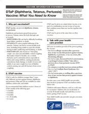 DTaP (Diphtheria, Tetanus, Pertussis) Vaccine VIS